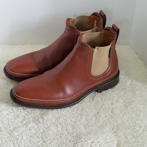 H. S. Trask Other - H S Trask Brown Red Chelsea Chukka Boots